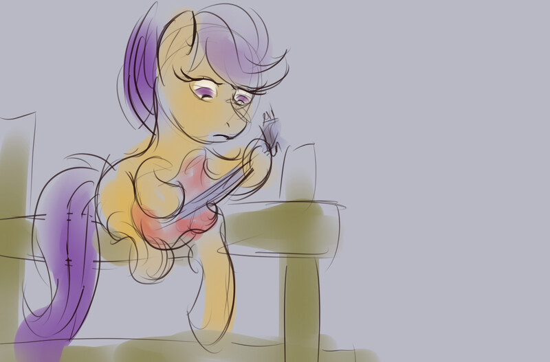 Size: 3160x2080 | Tagged: artist:viwrastupr, bass guitar, colored sketch, commission, derpibooru import, guitar, musical instrument, no source available, safe, scootabass, scootaloo, sketch, solo