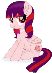Size: 7128x10000 | Tagged: safe, artist:cirillaq, derpibooru import, oc, oc:cherry tart, pegasus, pony, absurd resolution, bowtie, female, mare, show accurate, simple background, sitting, solo, transparent background, vector