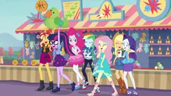 Size: 1920x1080 | Tagged: safe, derpibooru import, screencap, applejack, fluttershy, pinkie pie, rainbow dash, rarity, sci-twi, spike, sunset shimmer, twilight sparkle, parakeet, equestria girls, equestria girls series, rollercoaster of friendship, best friends, boots, clothes, converse, feet, geode of empathy, geode of fauna, geode of shielding, geode of super speed, geode of super strength, geode of telekinesis, humane five, humane seven, humane six, magical geodes, mane seven, mane six, plushie, sandals, shipping fuel, shoes, sneakers