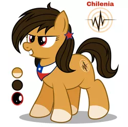 Size: 2294x2285 | Tagged: safe, artist:an-tonio, derpibooru import, oc, oc:chilenia, ponified, unofficial characters only, pony, chile, nation ponies, solo