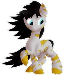 Size: 702x826 | Tagged: artist:enter24, derpibooru import, female, mare, oc, oc:jeshi, one hoof raised, safe, simple background, solo, transparent background, unofficial characters only, zebra