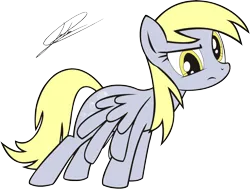 Size: 2622x1985 | Tagged: safe, artist:dsonic720, artist:icey-wicey-1517, color edit, derpibooru import, edit, derpy hooves, pegasus, pony, colored, curious, female, mare, simple background, solo, transparent background