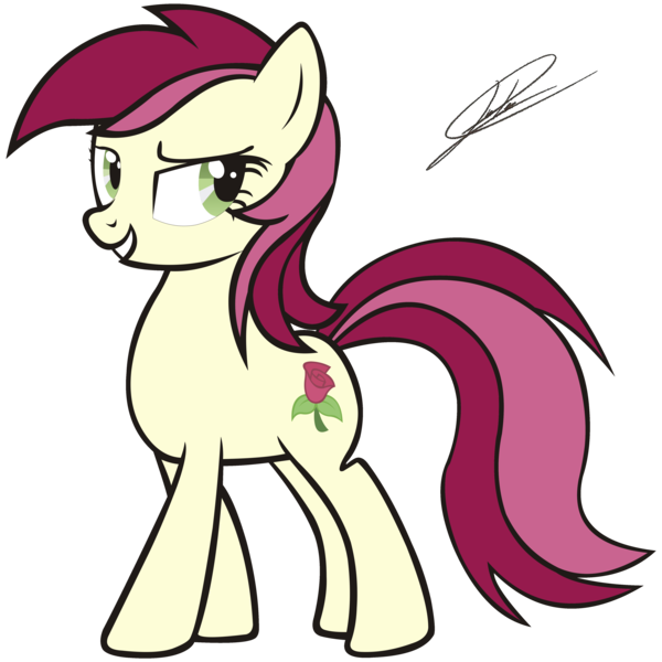 Size: 4500x4500 | Tagged: safe, artist:dsonic720, artist:icey-wicey-1517, color edit, derpibooru import, edit, roseluck, earth pony, pony, absurd resolution, colored, female, lidded eyes, mare, simple background, smiling, smirk, solo, transparent background