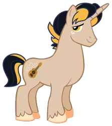 Size: 826x928 | Tagged: safe, artist:crystalponyart7669, derpibooru import, oc, oc:romantic note, pony, unicorn, male, offspring, parent:night light, parent:pear butter, simple background, solo, stallion, transparent background