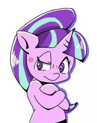 Size: 720x916 | Tagged: safe, artist:asg, derpibooru import, starlight glimmer, pony, unicorn, crossed hooves, female, looking at you, mare, solo