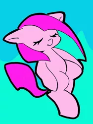 Size: 908x1210 | Tagged: safe, artist:asg, derpibooru import, pinkie pie, earth pony, pony, eyes closed, female, mare, simple background, solo