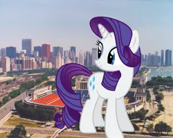 Size: 1500x1194 | Tagged: safe, artist:jerryakira79, derpibooru import, rarity, earth pony, pony, female, giant pony, highrise ponies, irl, macro, photo