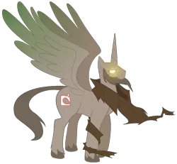 Size: 1468x1358 | Tagged: safe, artist:iomma, derpibooru import, ponified, alicorn, pony, glowing eyes, male, mojang, notch, simple background, solo, transparent background