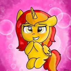 Size: 768x768 | Tagged: safe, artist:parn, derpibooru import, oc, oc:princess parn, unofficial characters only, alicorn, alicorn oc, cute, heart eyes, solo, wingding eyes