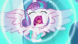 Size: 1024x576 | Tagged: safe, derpibooru import, screencap, princess flurry heart, alicorn, pony, the crystalling, baby, baby alicorn, baby flurry heart, baby pony, cloth diaper, crying, crying baby, crying infant, crying loudly, crying newborn, crying newborn baby, crying newborn infant, cute, dawwww, diaper, diapered, diapered baby, diapered filly, diapered princess, eyes closed, female, filly, fussing, fussing baby, fussing infant, fussing newborn, fussing newborn baby, fussing newborn infant, fussy, fussy baby, fussy infant, fussy newborn, fussy newborn baby, fussy newborn infant, infant, infant flurry heart, large wings, light pink cloth diaper, light pink diaper, loudly crying baby, loudly crying infant, loudly crying newborn, loudly crying newborn baby, loudly crying newborn infant, newborn, newborn baby, newborn baby flurry heart, newborn filly, newborn flurry heart, newborn infant, newborn infant flurry heart, open mouth, sad, safety pin, shockwave, solo, spread wings, tears of sadness, wailing, weapons-grade cute, wings