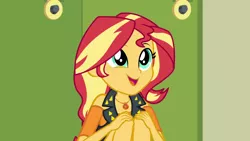 Size: 1280x720 | Tagged: safe, derpibooru import, screencap, sunset shimmer, driving miss shimmer, equestria girls, equestria girls series, cute, geode of empathy, shimmerbetes, solo