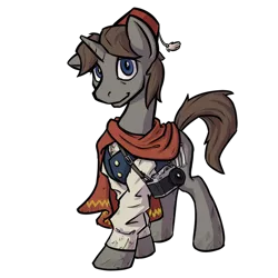 Size: 800x800 | Tagged: safe, artist:kalemon, derpibooru import, oc, oc:flintlock, pony, unicorn, camera, clothes, fez, hat, male, simple background, stallion, transparent background