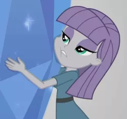 Size: 510x478 | Tagged: safe, derpibooru import, screencap, maud pie, equestria girls, equestria girls series, rarity investigates: the case of the bedazzled boot, amethyst, cropped, lidded eyes, maud being maud, rarity investigates (eqg): applejack, solo