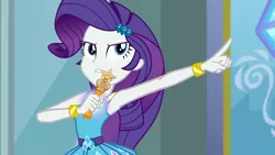 Size: 1280x720 | Tagged: safe, derpibooru import, edit, edited screencap, editor:sonic ranger, screencap, rarity, equestria girls, equestria girls series, super squad goals, female, sailor moon, sailor venus, solo