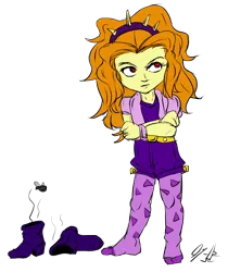 Size: 3001x3576 | Tagged: safe, artist:piojote, derpibooru import, adagio dazzle, fly, equestria girls, boots, chibi, high res, shoes, simple background, solo, transparent background