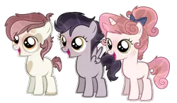 Size: 5112x2984 | Tagged: safe, artist:spectrumnightyt, derpibooru import, oc, oc:leaf spots, oc:sweet strawberry, oc:violet zap, unofficial characters only, earth pony, pegasus, pony, unicorn, colt, female, filly, male, offspring, parent:apple bloom, parent:button mash, parent:pipsqueak, parent:rumble, parent:scootaloo, parent:sweetie belle, parents:pipbloom, parents:rumbloo, parents:sweetiemash, simple background, transparent background