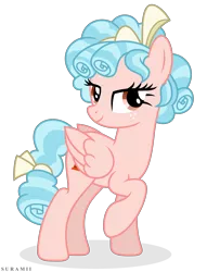 Size: 4972x6500 | Tagged: safe, artist:suramii, derpibooru import, cozy glow, pegasus, pony, marks for effort, absurd resolution, bow, female, hair bow, lidded eyes, mare, older, older cozy glow, raised hoof, ringlets, simple background, smiling, tail bow, transparent background