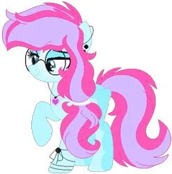 Size: 397x402 | Tagged: safe, artist:bezziie, derpibooru import, oc, oc:strawberry pie, pegasus, pony, base used, female, glasses, mare, simple background, solo, transparent background