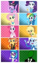 Size: 3106x5092 | Tagged: safe, derpibooru import, edit, applejack, fluttershy, pinkie pie, rainbow dash, rarity, sci-twi, sunset shimmer, trixie, twilight sparkle, vinyl scratch, oc, oc:anon, butterfly, equestria girls, equestria girls series, 4chan, absurd resolution, apple, balloon, bow, choose anon, choose applejack, choose dj pon-3, choose fluttershy, choose pinkie pie, choose rainbow dash, choose rarity, choose sunset shimmer, choose trixie, choose twilight sparkle, clothes, cloud, cowboy hat, cutie mark, cutie mark clothes, cyoa, food, freckles, glasses, hairpin, hat, headphones, high res, hoodie, humane eight, humane five, humane seven, humane six, jacket, jewelry, leather jacket, leather vest, magical geodes, music notes, necktie, pants, ponytail, shirt, skirt, spikes, stars, stetson, suit, sun, sunglasses, sweatband, thunderbolt, wall of tags, wristband, xk-class end-of-the-world scenario