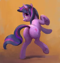 Size: 2649x2749 | Tagged: dead source, safe, artist:jotun22, derpibooru import, twilight sparkle, pony, unicorn, female, looking back, mare, plot, solo, twibutt, underhoof, unicorn twilight