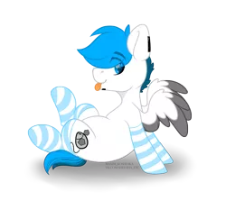 Size: 4584x4091 | Tagged: safe, artist:hellishprogrammer, derpibooru import, oc, oc:jeremy, pegasus, pony, absurd resolution, clothes, male, simple background, socks, solo, stallion, striped socks, tongue out, transparent background