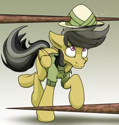 Size: 1900x2000 | Tagged: safe, artist:ohemo, derpibooru import, daring do, pegasus, pony, atg 2018, booby trap, hat, newbie artist training grounds, solo