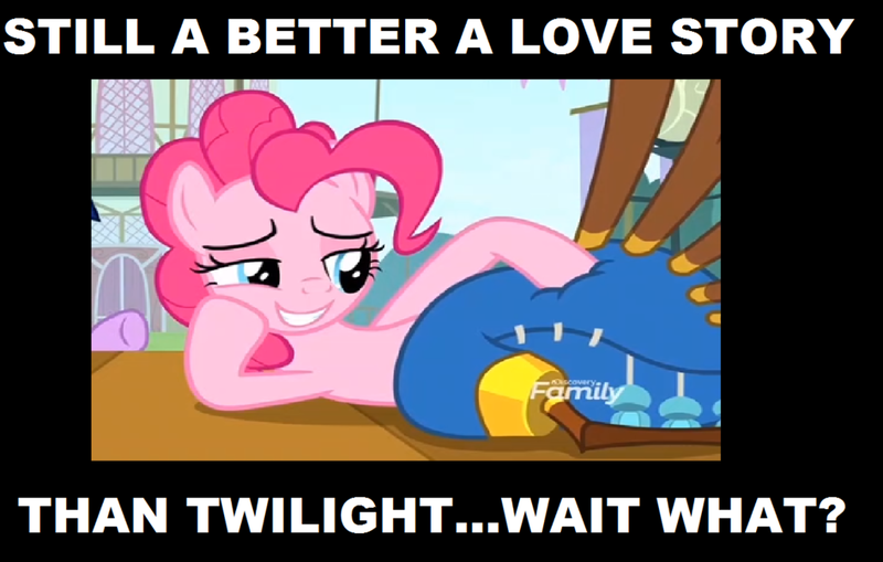 Size: 1024x651 | Tagged: safe, derpibooru import, edit, edited screencap, screencap, pinkie pie, earth pony, pony, yakity-sax, better love story than twilight, cargo ship, cropped, female, mare, motivational poster, shipping, yovidaphone, yovidapie