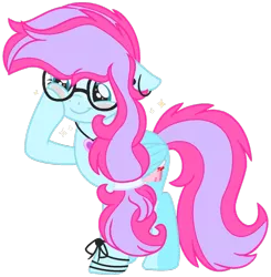 Size: 1024x1044 | Tagged: safe, artist:bezziie, derpibooru import, oc, oc:strawberry pie, pegasus, pony, base used, female, glasses, mare, simple background, solo, transparent background