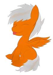 Size: 2893x4092 | Tagged: safe, derpibooru import, oc, oc:steel wing, unofficial characters only, pegasus, pony, :p, age regression, blank flank, colt, male, silly, simple background, solo, spread wings, tongue out, transparent background