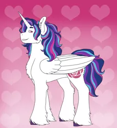 Size: 1100x1200 | Tagged: safe, artist:shortcake1284, derpibooru import, oc, oc:romeo, alicorn, pony, alicorn oc, male, offspring, parent:princess cadance, parent:shining armor, parents:shiningcadance, solo, stallion