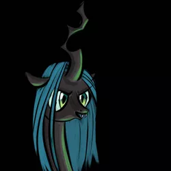 Size: 2700x2700 | Tagged: artist:venaf, atg 2018, black background, changeling, changeling queen, derpibooru import, female, high res, newbie artist training grounds, queen chrysalis, safe, simple background, solo