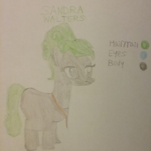 Size: 1799x1800 | Tagged: safe, artist:jerryakira79, derpibooru import, oc, oc:sandra walters, unofficial characters only, earth pony, pony, female, reference sheet, traditional art