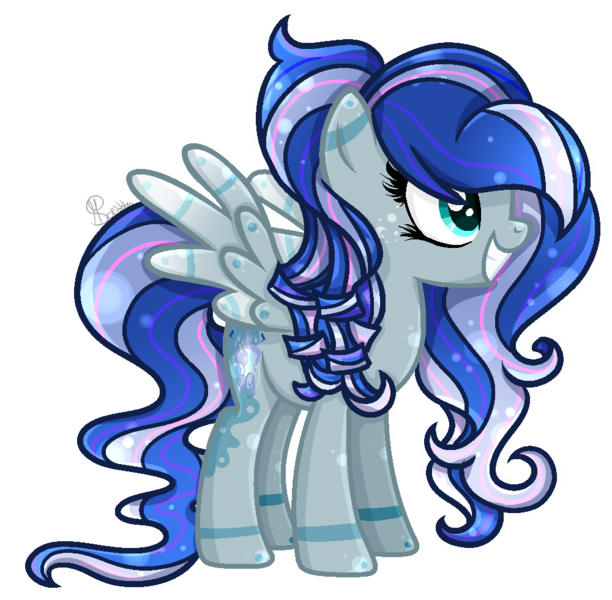 Size: 1000x980 | Tagged: safe, artist:xxmelody-scribblexx, derpibooru import, oc, unofficial characters only, pegasus, pony, female, magical lesbian spawn, mare, offspring, parent:coloratura, parent:princess luna, simple background, solo, transparent background