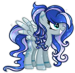 Size: 1000x980 | Tagged: safe, artist:xxmelody-scribblexx, derpibooru import, oc, unofficial characters only, pegasus, pony, female, magical lesbian spawn, mare, offspring, parent:coloratura, parent:princess luna, simple background, solo, transparent background