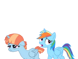 Size: 1024x768 | Tagged: safe, artist:turnaboutart, derpibooru import, rainbow dash, windy whistles, alicorn, pony, alicornified, duo, everyone is an alicorn, female, mare, mother and daughter, race swap, rainbowcorn, simple background, tired, transparent background, windycorn