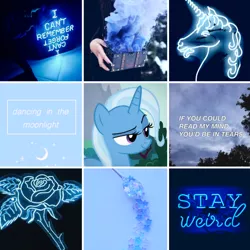 Size: 800x800 | Tagged: artist:sarahbearquartz, derpibooru import, moodboard, safe, trixie