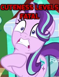 Size: 608x791 | Tagged: cropped, cute, cuteness overload, derpibooru import, edit, edited screencap, glimmerbetes, image macro, meme, reaction image, safe, screencap, solo, starlight glimmer, the parent map