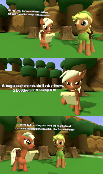 Size: 1920x3240 | Tagged: 3d, artist:soad24k, derpibooru import, dialogue, epona, female, gmod, kakariko village, link, male, mare, nintendo, safe, stallion, the legend of zelda, weapon