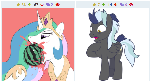 Size: 616x334 | Tagged: safe, artist:babyroxasman, artist:baigak, derpibooru import, princess celestia, oc, oc:crash lane, unofficial characters only, alicorn, pegasus, pony, derpibooru, crown, eating, female, food, hoof shoes, horseshoes, jewelry, juxtaposition, juxtaposition win, mare, meme, meta, next generation, not blood, peytral, reaction, regalia, shocked, simple background, tragedy, vector, watermelon