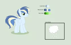 Size: 1060x682 | Tagged: safe, artist:roseloverofpastels, derpibooru import, oc, oc:blizzard storm, pegasus, pony, male, offspring, parent:double diamond, parent:rainbow dash, parents:doubledash, reference sheet, simple background, solo, stallion