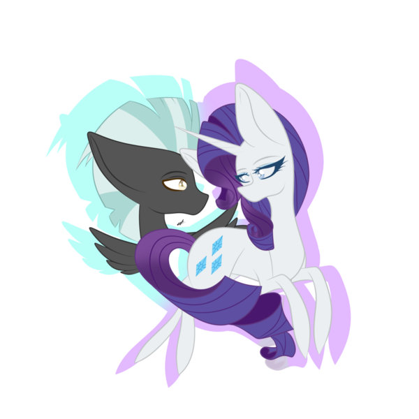 Size: 1024x1024 | Tagged: safe, artist:hestiay, derpibooru import, rarity, thunderlane, pegasus, pony, unicorn, female, male, mare, rarilane, shipping, simple background, stallion, straight, transparent background