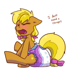 Size: 1870x1871 | Tagged: adult foal, artist:sylph-space, blushing, brat, cute, derpibooru import, diaper, diaper fetish, fetish, oc, oc:kaity starheart, poofy diaper, simple background, solo, suggestive, transparent background, unofficial characters only