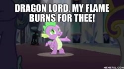 Size: 600x337 | Tagged: safe, derpibooru import, edit, edited screencap, screencap, spike, thorax, changeling, dragon, pegasus, pony, the times they are a changeling, avatar the last airbender, caption, image macro, meme