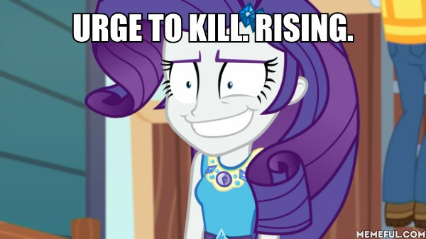 Size: 600x337 | Tagged: safe, derpibooru import, edit, edited screencap, screencap, rarity, equestria girls, equestria girls series, rollercoaster of friendship, faic, fake smile, the shinning, the simpsons, treehouse of horror, treehouse of horror v