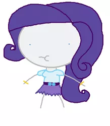 Size: 436x500 | Tagged: safe, derpibooru import, rarity, equestria girls, 1000 hours in ms paint, :i, belt, clothes, rurrity, skirt, stylistic suck