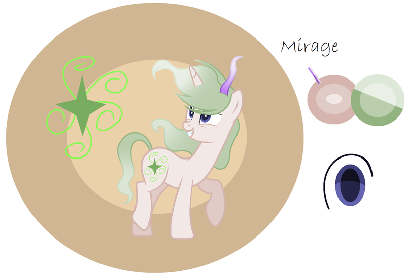 Size: 1024x698 | Tagged: safe, artist:k3elliebear, derpibooru import, oc, oc:mirage, pony, unicorn, female, mare, reference sheet, solo