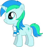 Size: 1831x2011 | Tagged: safe, artist:cyanlightning, derpibooru import, oc, oc:cyan lightning, unofficial characters only, pony, unicorn, .svg available, blushing, chest fluff, clothes, colt, ear fluff, image, male, scarf, simple background, solo, svg, transparent background, vector