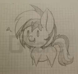 Size: 2976x2831 | Tagged: safe, artist:splitterpic, derpibooru import, oc, oc:fizzygreen, unofficial characters only, pony, unicorn, chibi, cute, equine, graph paper, heart, male, nudity, sketch, solo, stallion, standing, traditional art