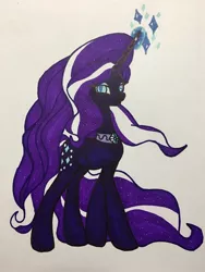 Size: 1024x1365 | Tagged: artist:koharuveddette, derpibooru import, nightmare rarity, rarity, safe, solo, traditional art