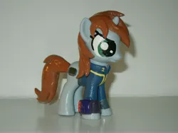 Size: 4000x3000 | Tagged: safe, artist:silverband7, derpibooru import, oc, oc:littlepip, pony, unicorn, fallout equestria, fanfic, clothes, custom, cutie mark, female, hooves, horn, irl, mare, photo, pipbuck, solo, toy, vault suit